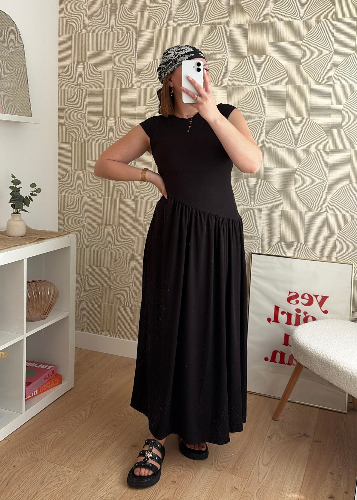 Robe longue noire - HARMONY