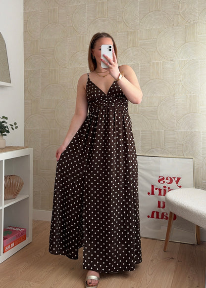 Robe longue choco - POIS