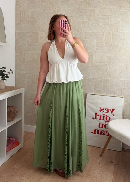 Jupe longue olive - CALIPSO