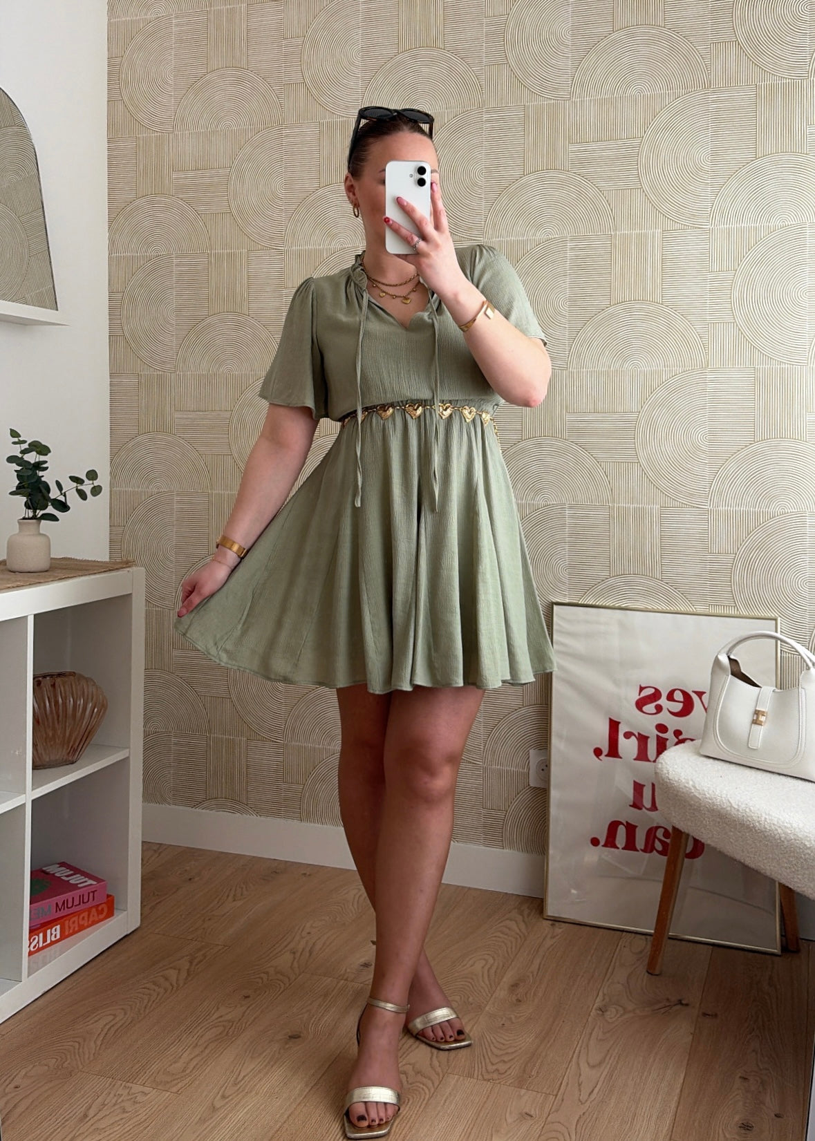 Robe courte kaki - LADY