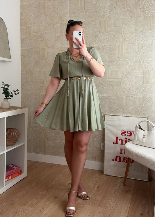 Robe courte kaki - LADY