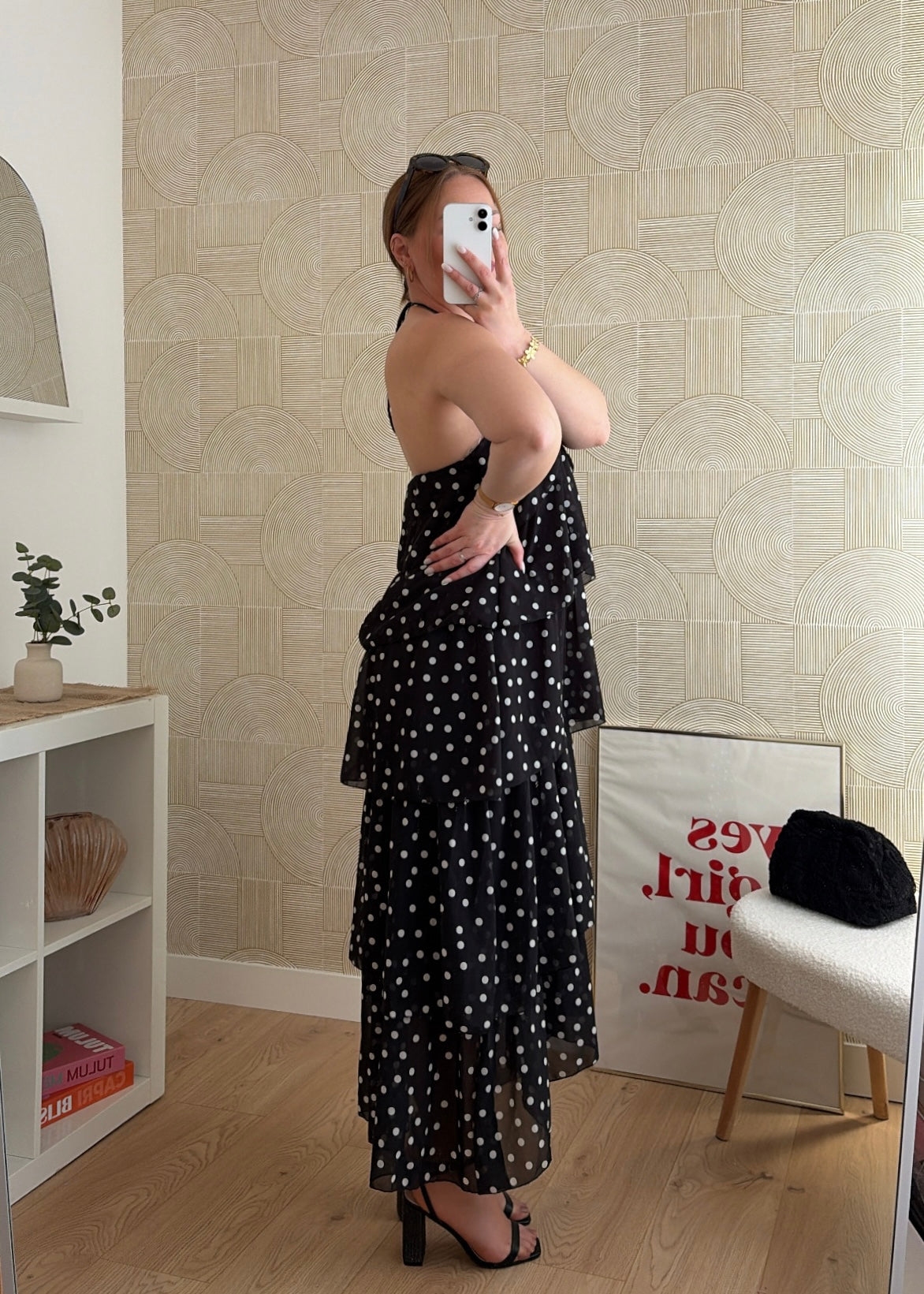 Robe à volants noire - FLYA