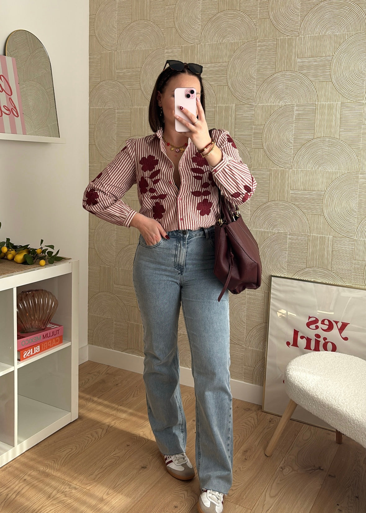 Chemisier bordeaux - SWAN