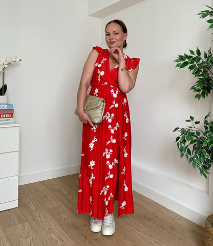 Robe longue corail CAÏANA