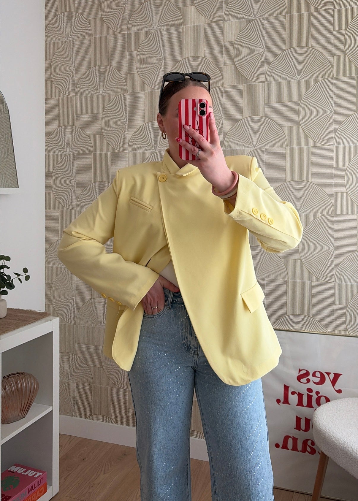 Blazer asymétrique jaune - ELSA