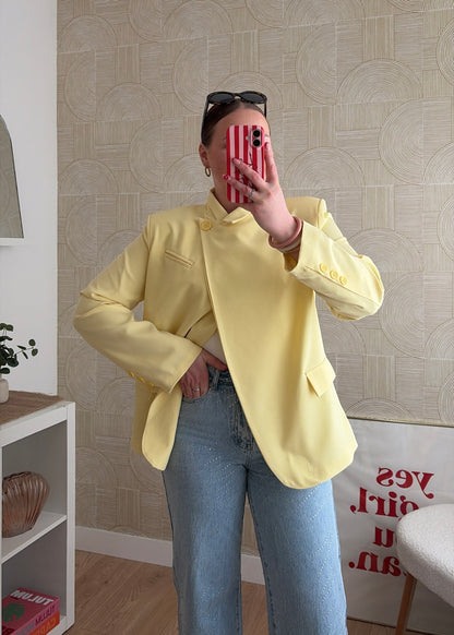 Blazer asymétrique jaune - ELSA