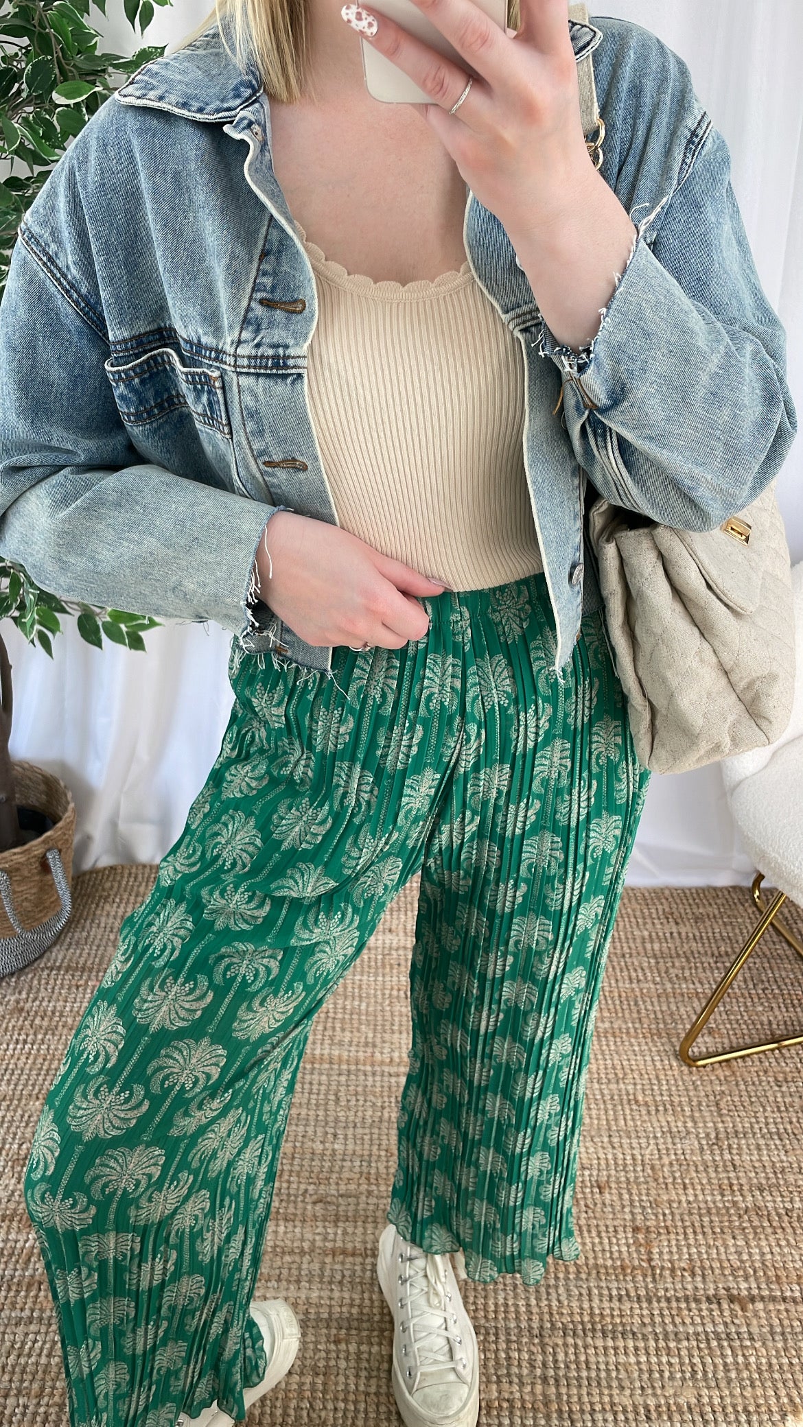 Pantalon plissé OZINO - Vert