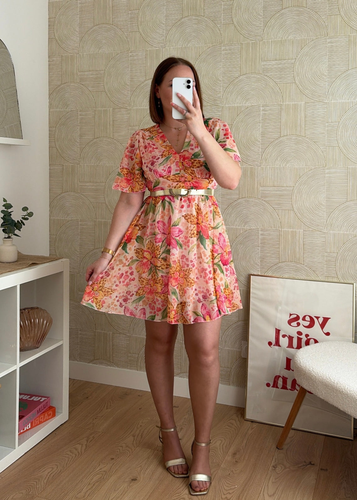 Robe courte orange - DINSA