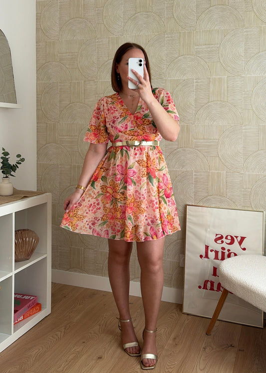 Robe courte orange - DINSA