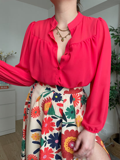 Chemise unie rouge SYMPTIA