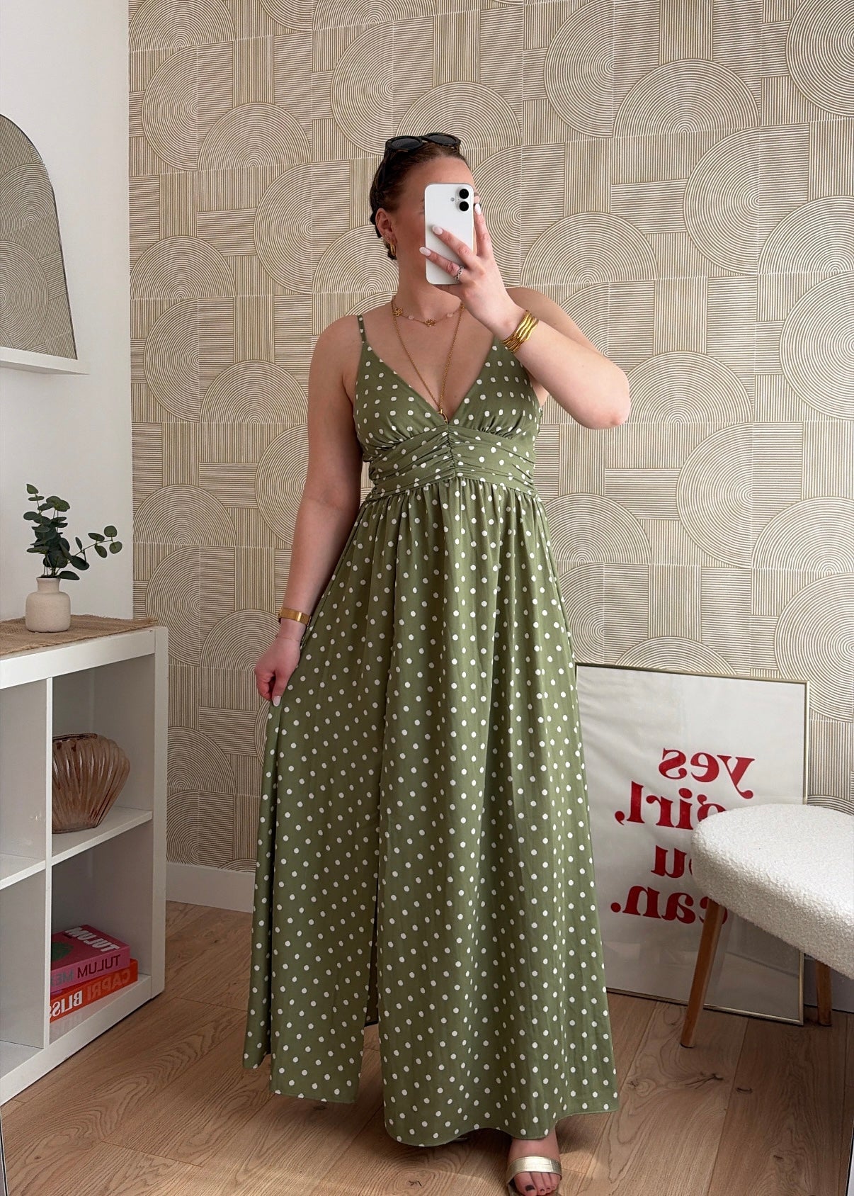 Robe longue olive - POIS
