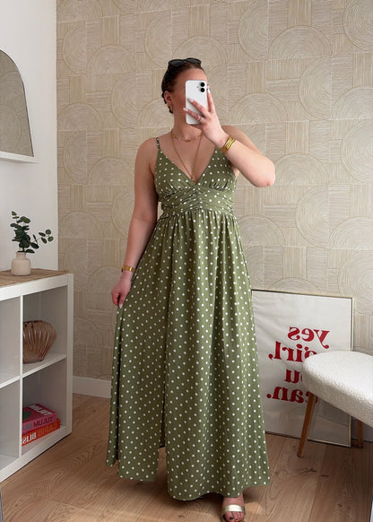 Robe longue olive - POIS