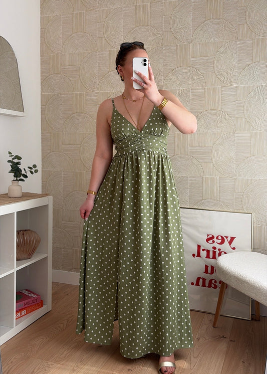 Robe longue olive - POIS