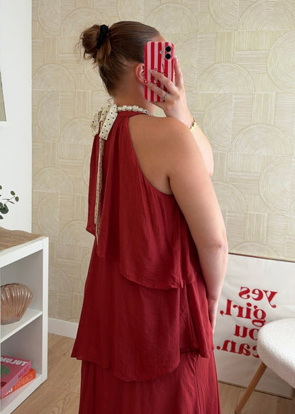 Robe longue rouille - ROMANE