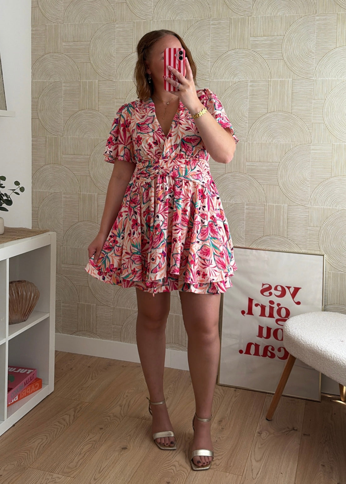 Robe courte fuchsia - JULIETTE