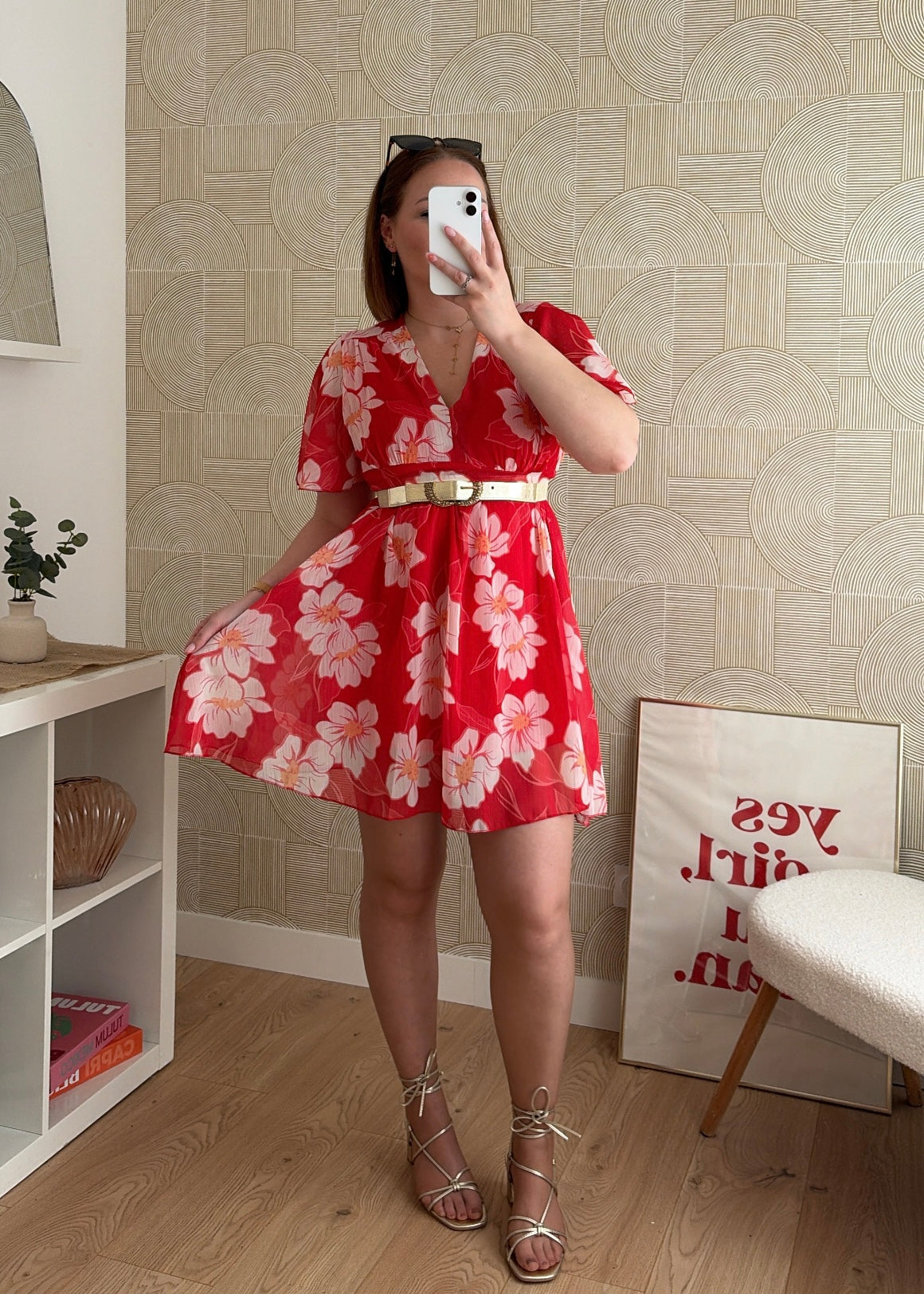 Robe courte rouge - SCARLETT