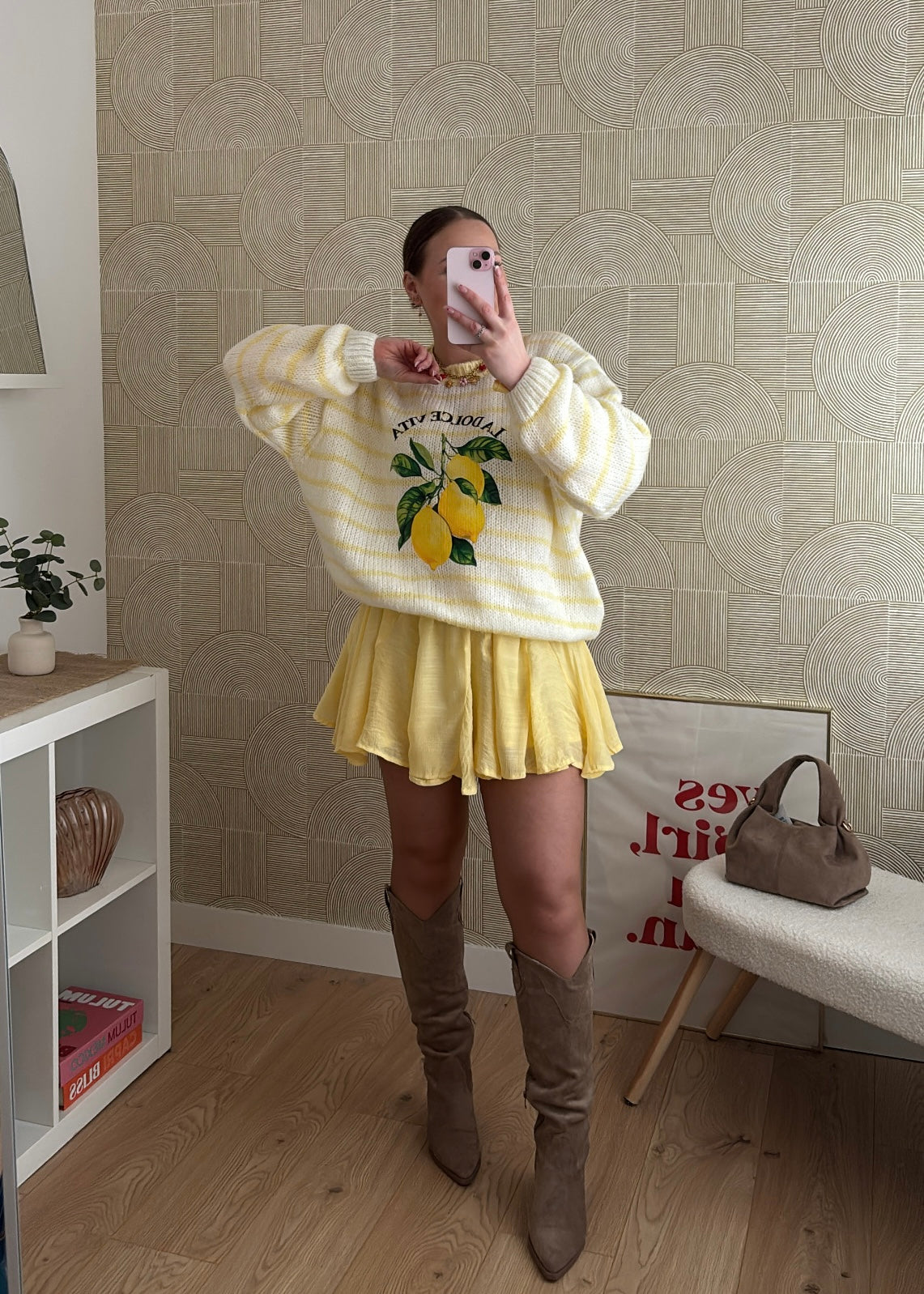Pull marinière jaune - LEMON