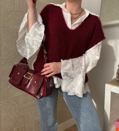 Pull bordeaux - MANGA