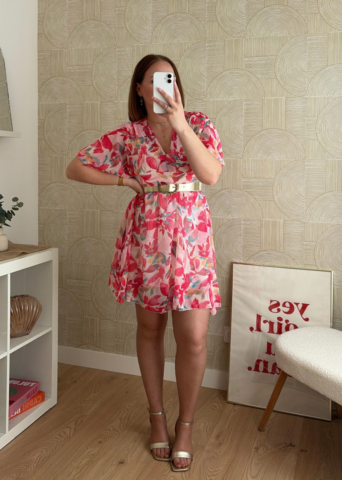 Robe courte rose - AZALÉE