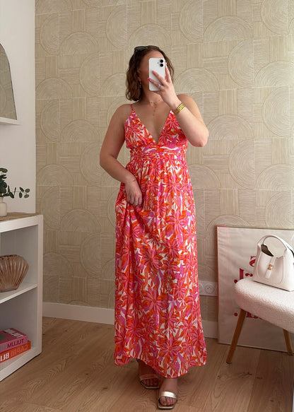 Robe longue sunset - CORAIL