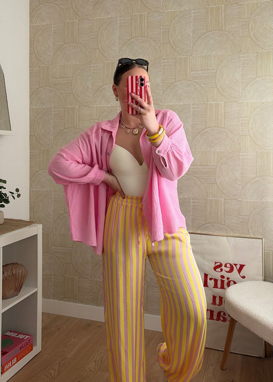 Chemisier rose - GAZE DE COTON