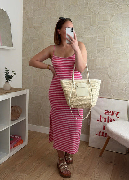 Robe marinière rose - RIVIERA