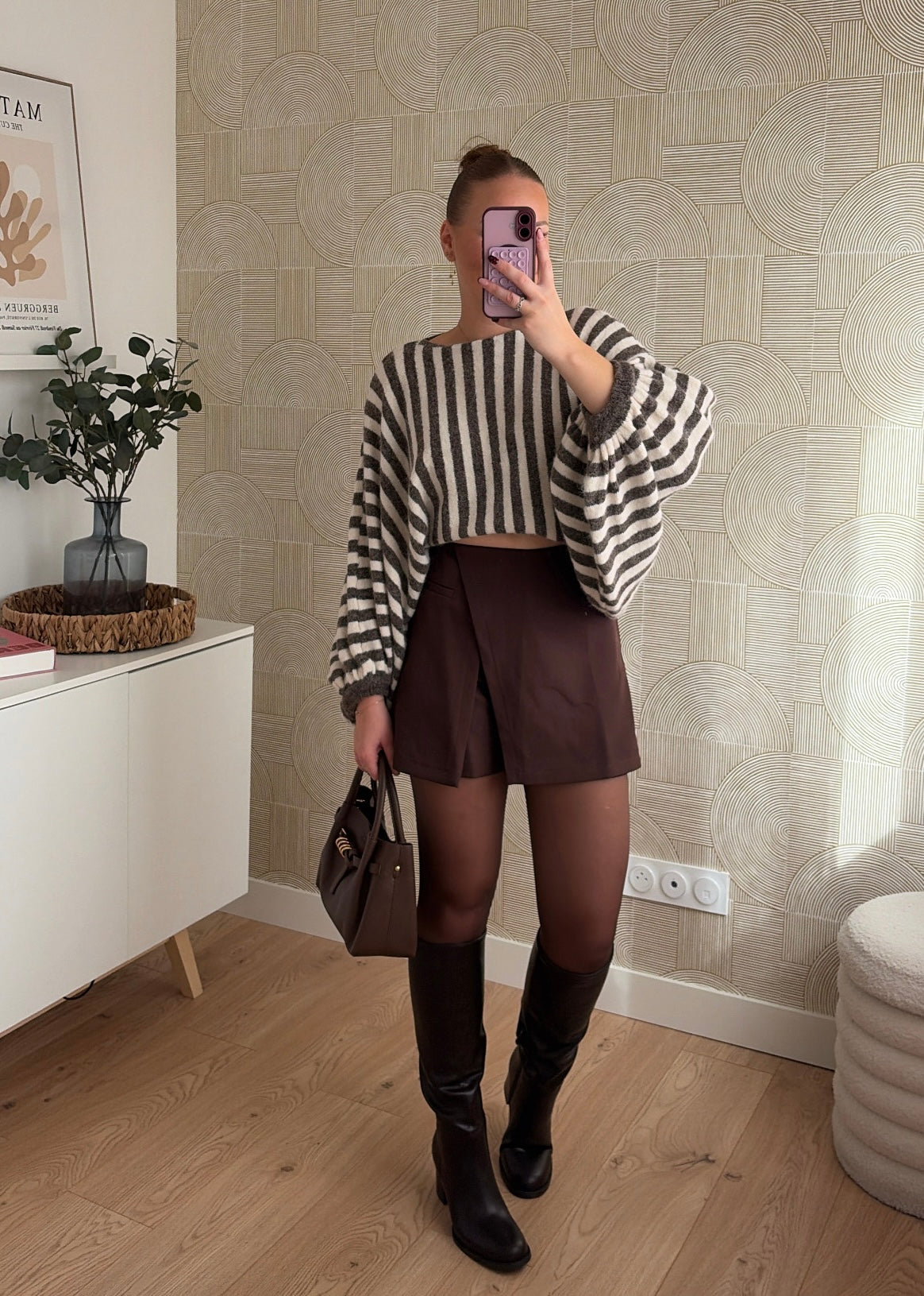 Jupe-short choco - ROMANE