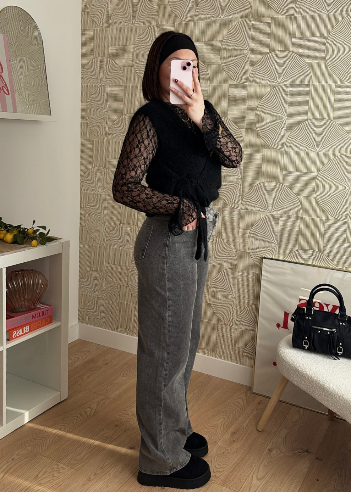 Jeans asymétrique gris - CHRIS