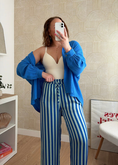 Pantalon à rayures royal - HOLLY