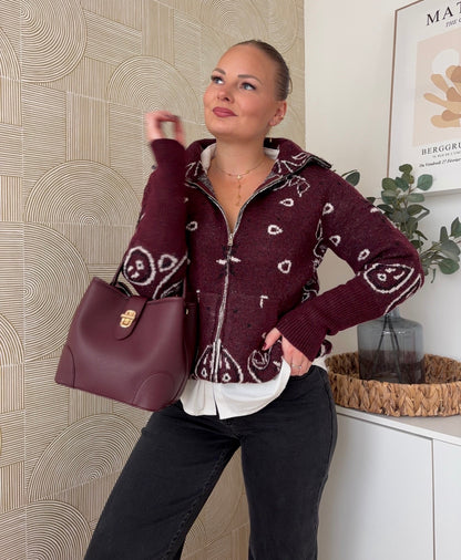 Gilet bandana bordeaux - MAËLYS