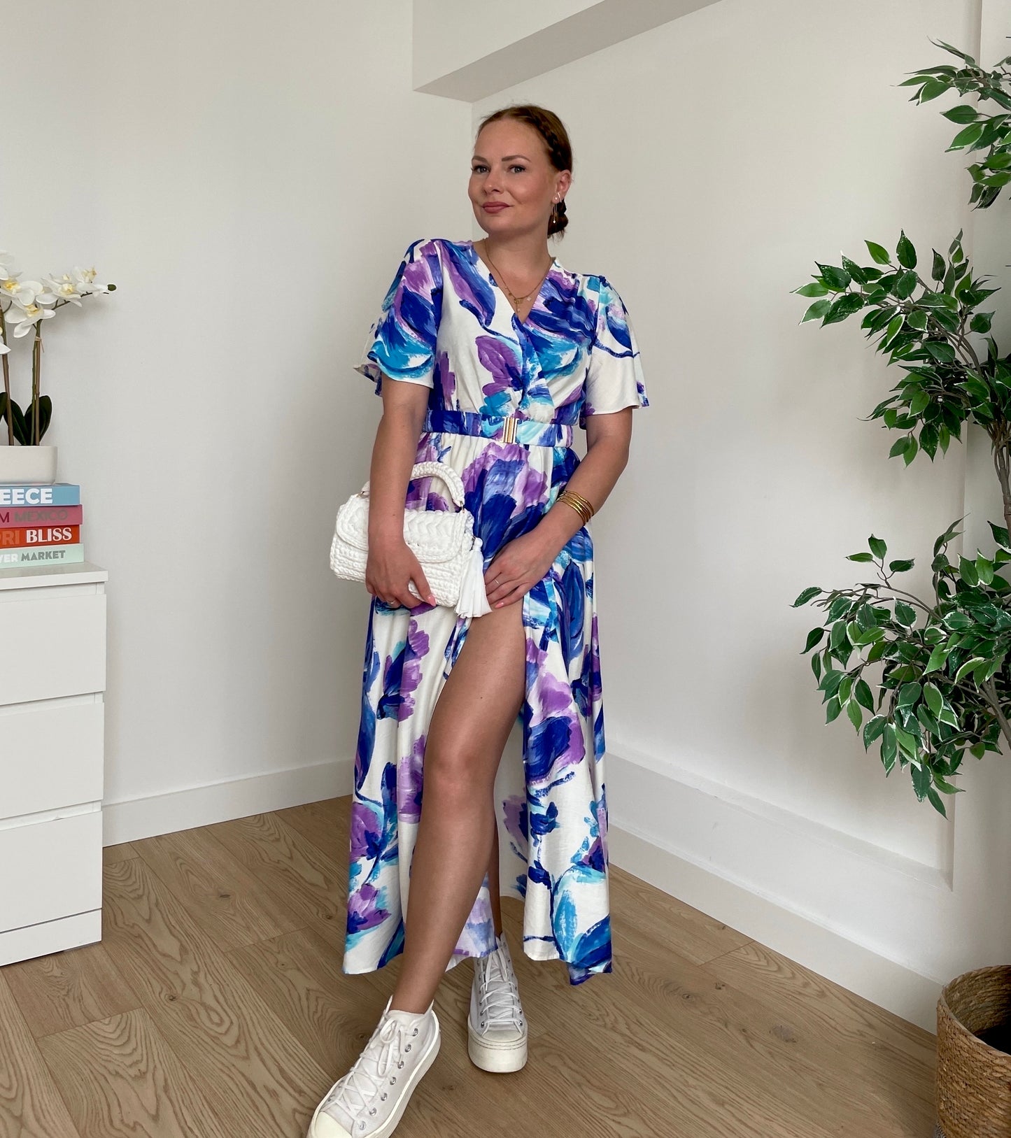 Robe longue bleu/violette DESSYNA