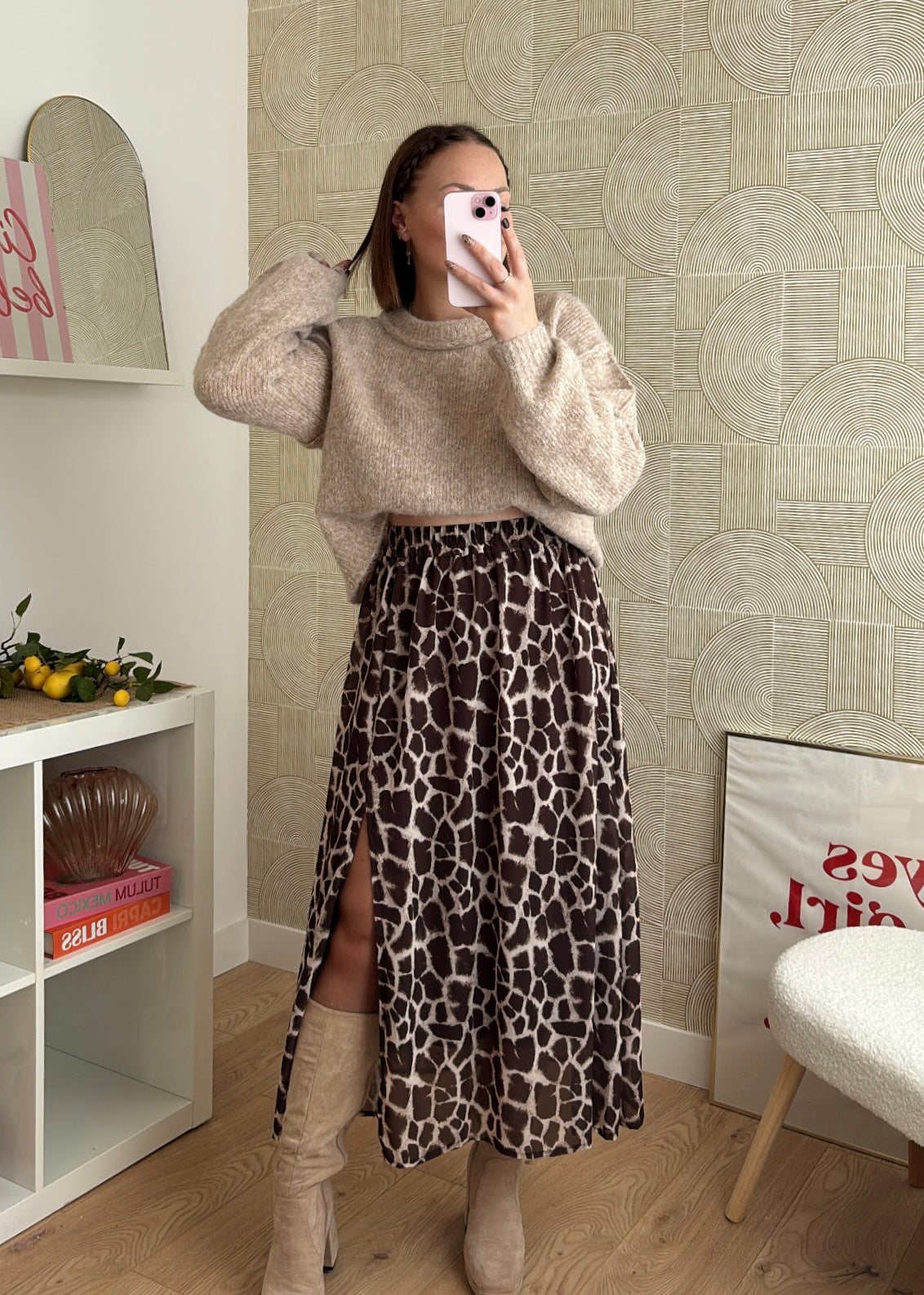Jupe longue choco - MELLY