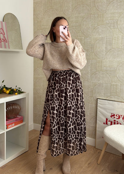 Jupe longue choco - MELLY