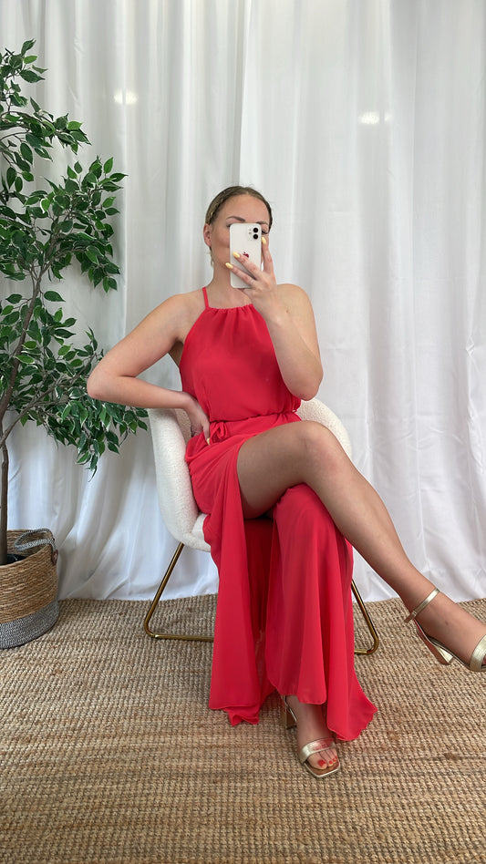 Robe longue corail KIARA