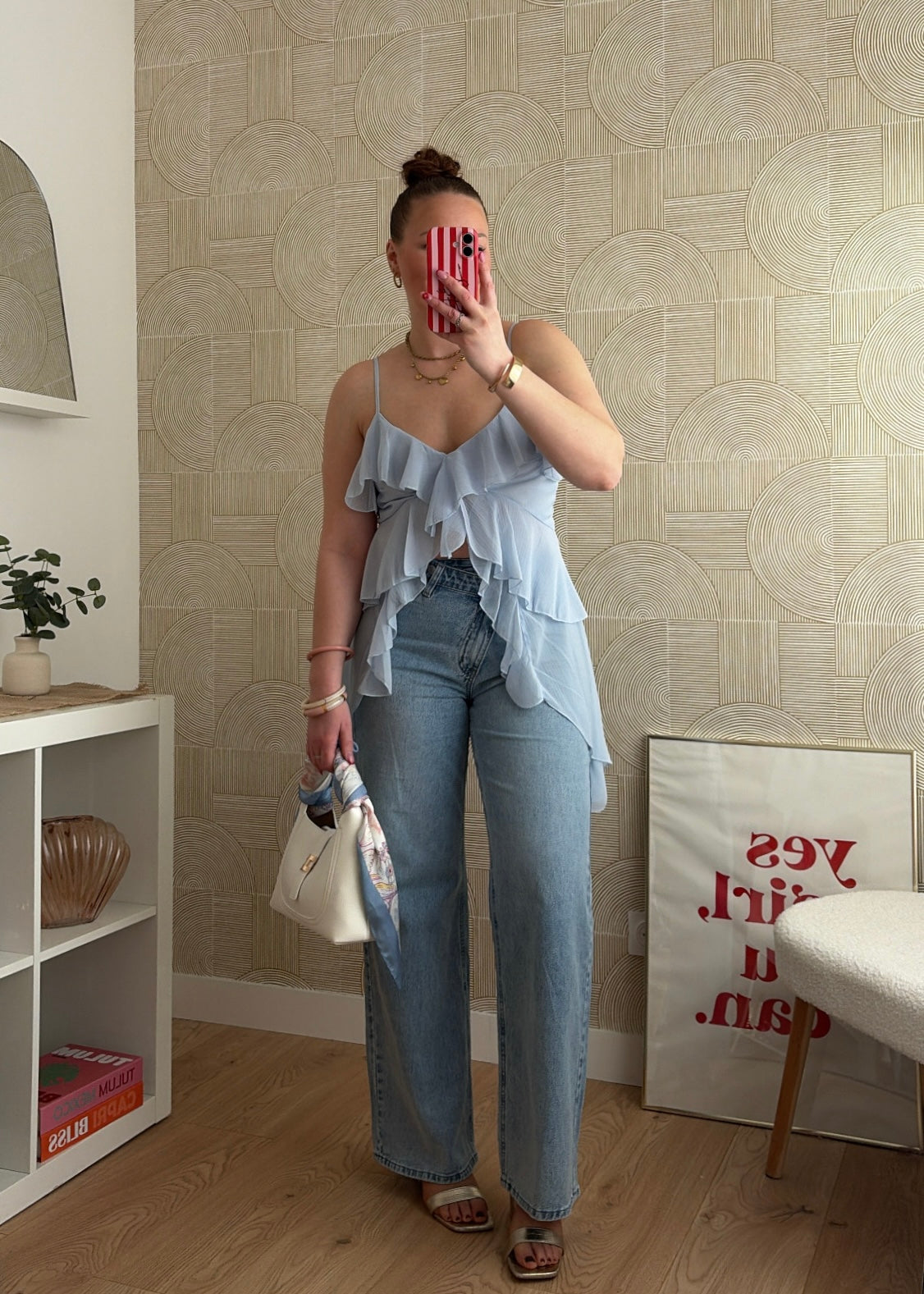 Top asymétrique bleu - PAULA