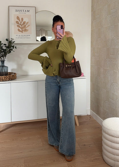 Pull fin olive - YLONA