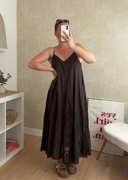 Robe dentelle choco - CALIPSO