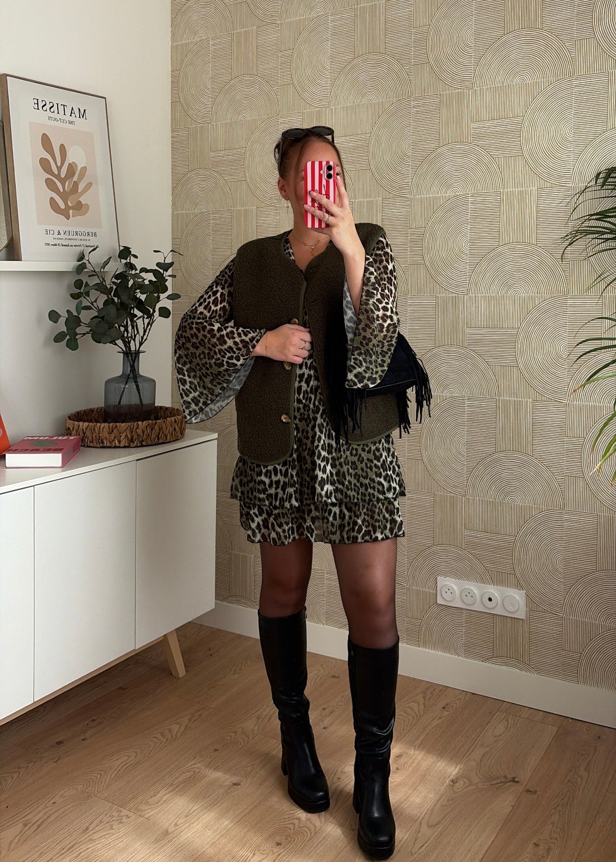 Robe kaki léopard - LÉOPOL