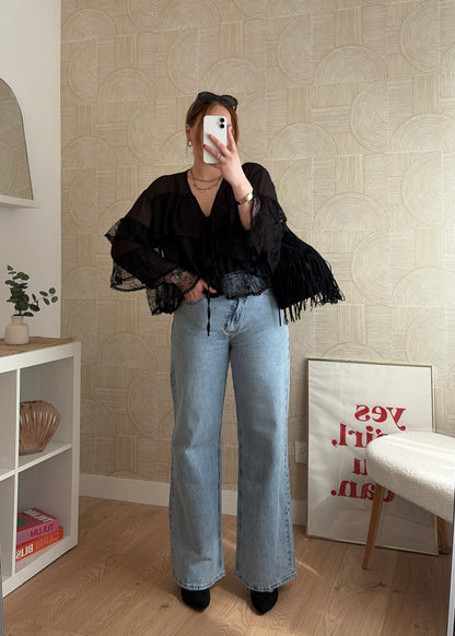 Blouse noire - DENTELLE