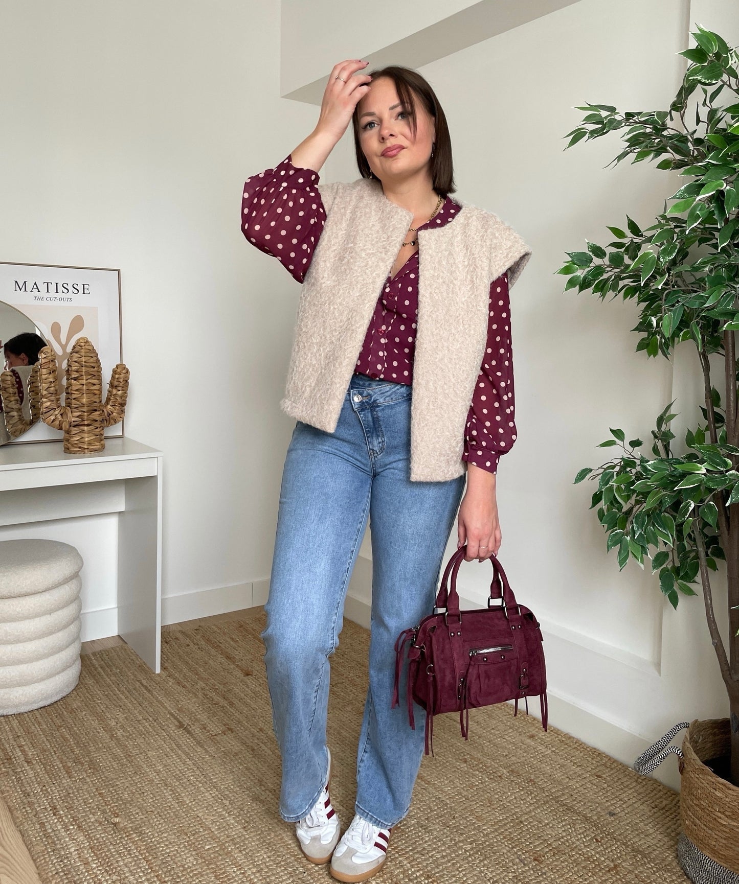 Gilet feutrine écru - OLIVIA