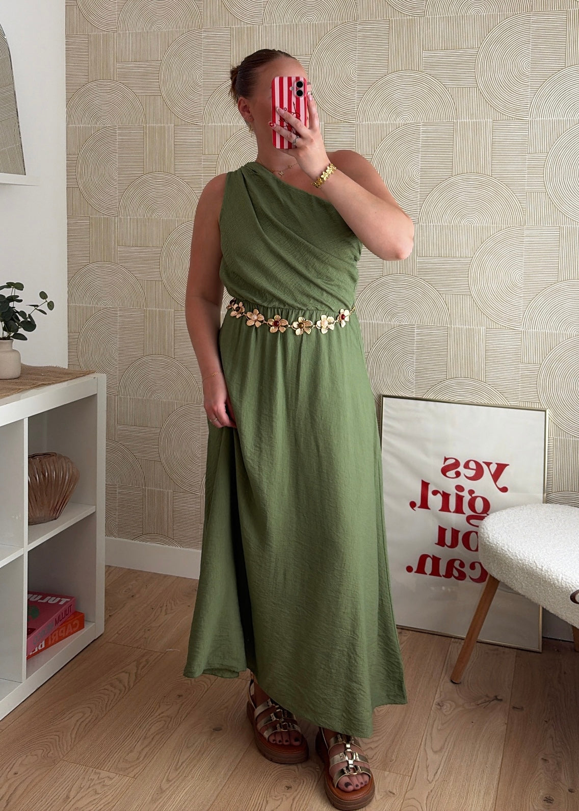 Robe longue olive - IRIS