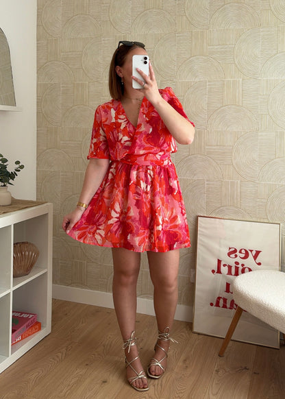Robe courte rouge - NAOMY