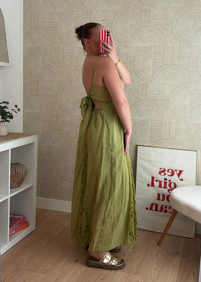 Robe longue olive - AGATHE