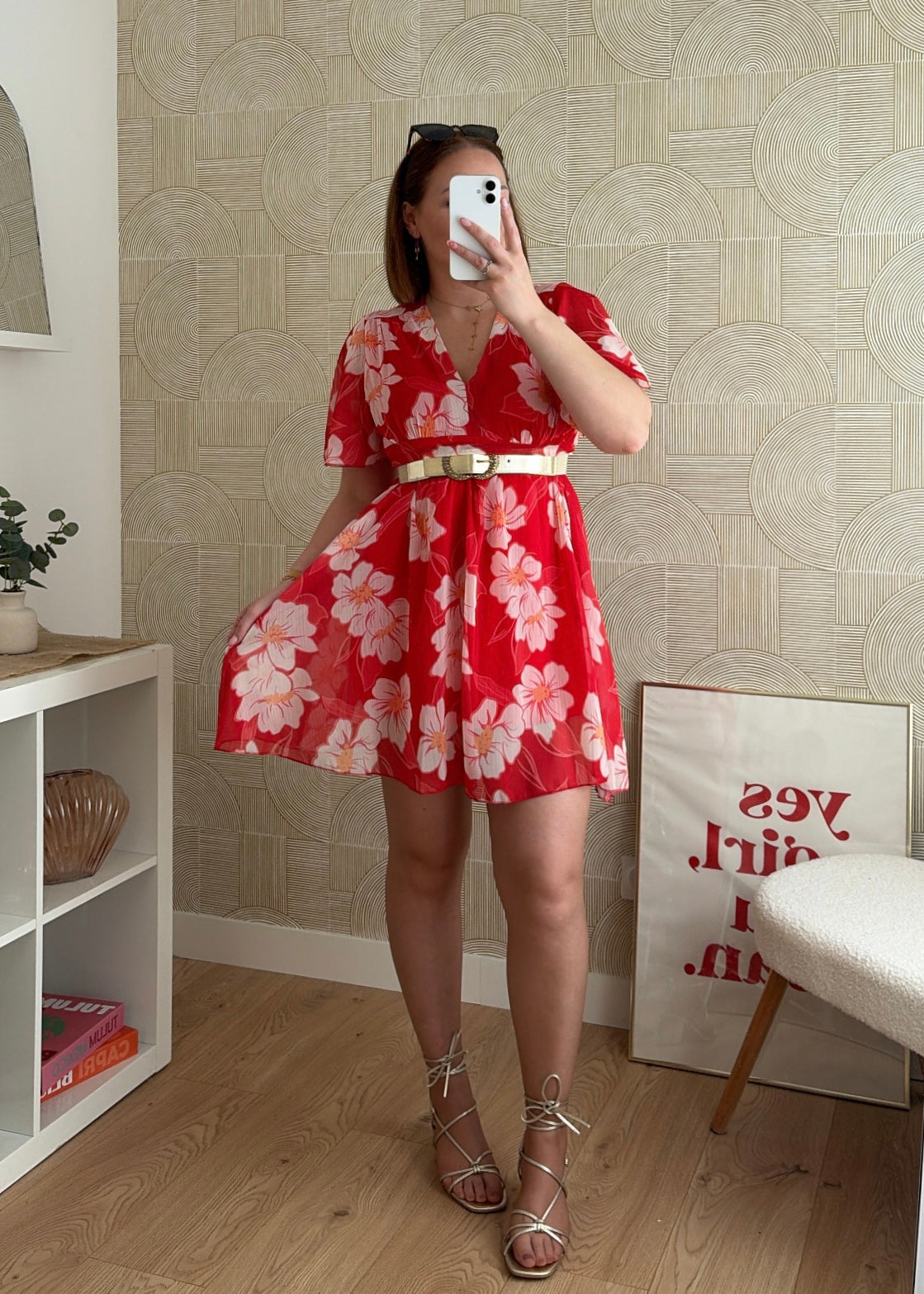 Robe courte rouge - SCARLETT