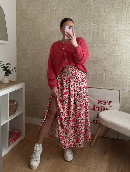 Jupe longue rose - ALMA