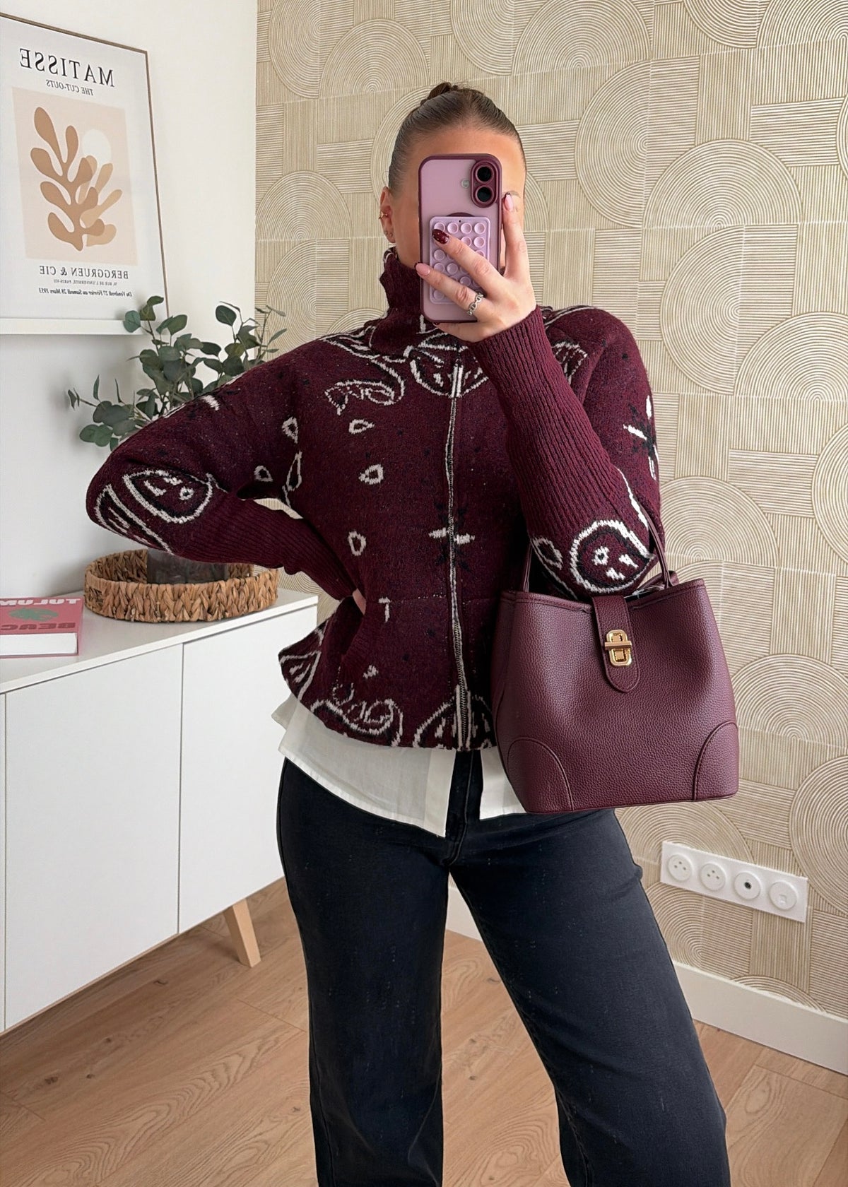 Gilet bandana bordeaux - MAËLYS