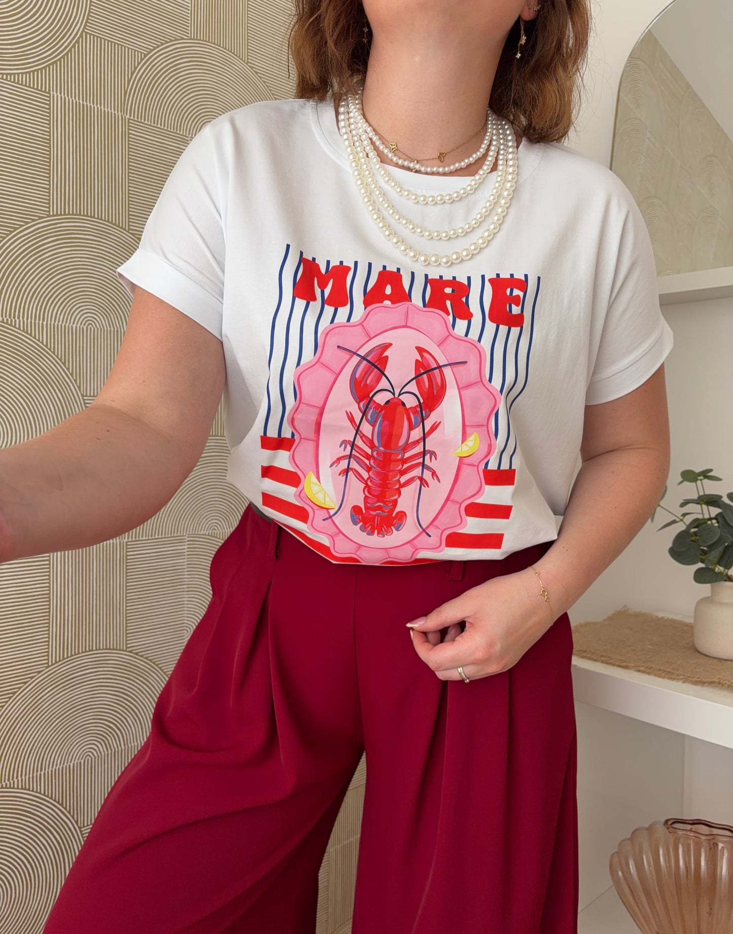 T-shirt homard blanc - MARE