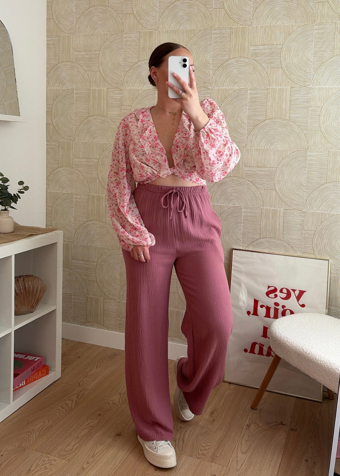 Pantalon rose - GAZE DE COTON