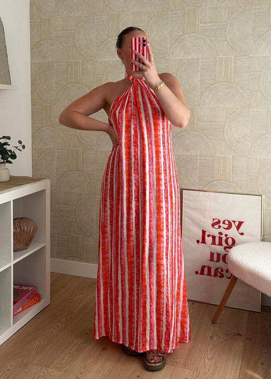 Robe longue corail - MAYA