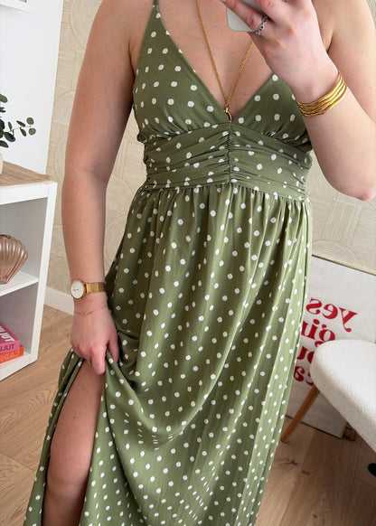 Robe longue olive - POIS